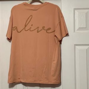 Whitney Simmons pink T-shirt